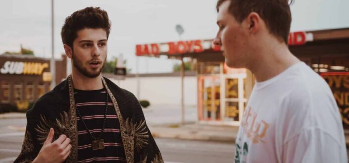 Two guys casually talking