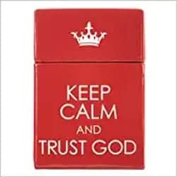 Thoughtful Gifts for Men - Keep Calm and Trust God Cards - A Box of Blessings