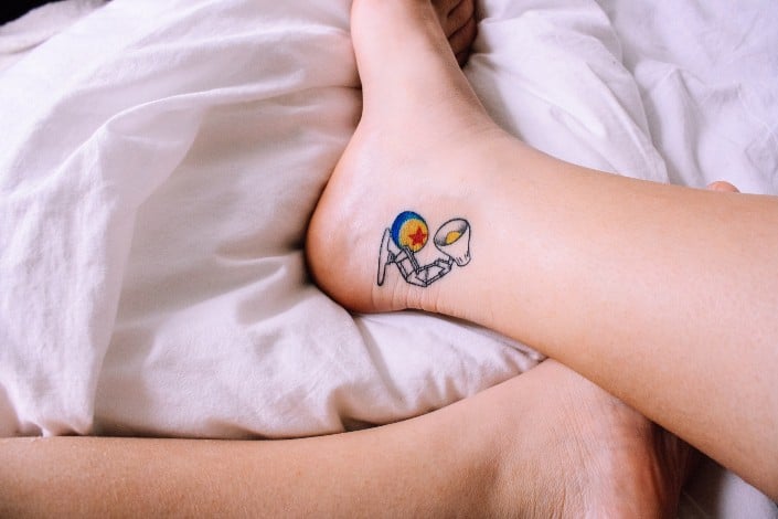 cute tattoo on a foot