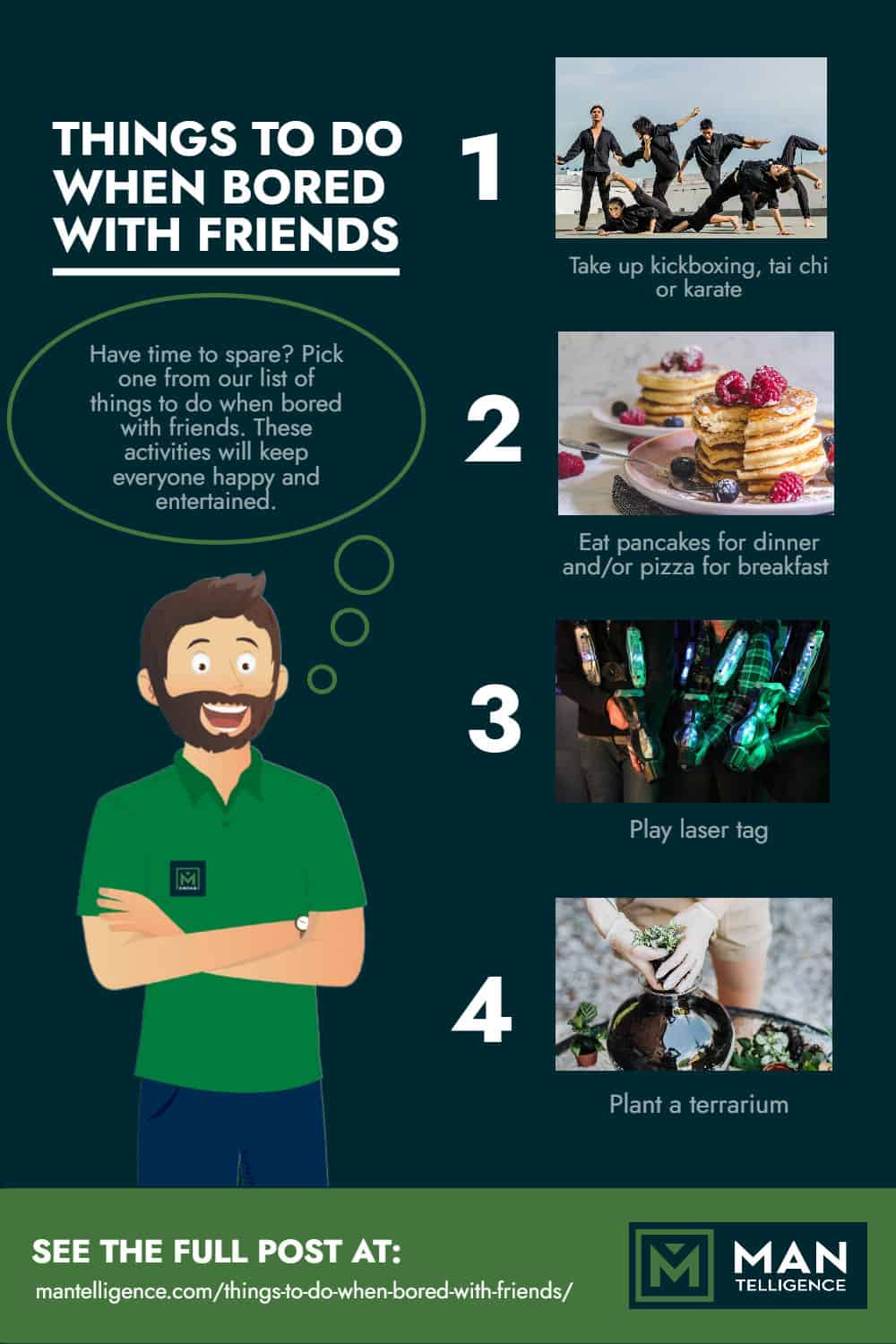 Чем заняться, когда скучно с друзьями - Infographic