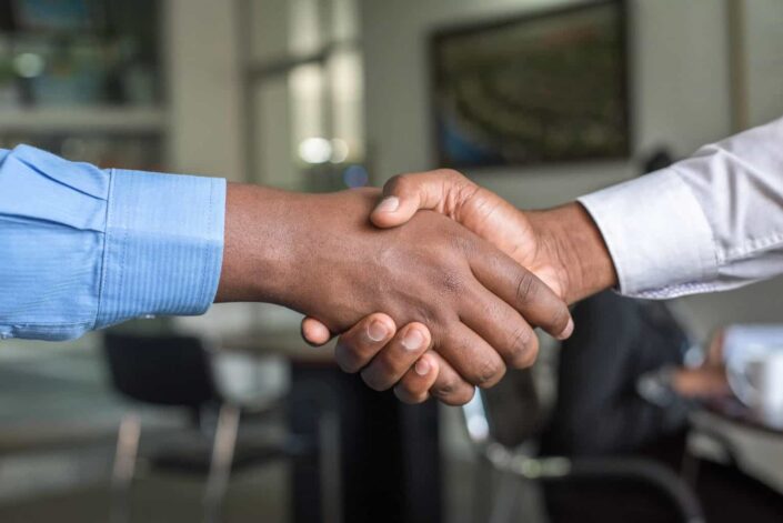 Businessmen shaking hands