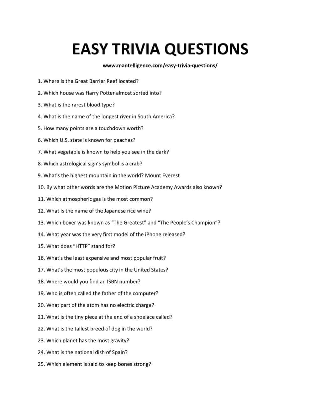 EASY TRIVIA QUESTIONS-1 (1)