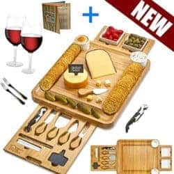 2 year anniversary gifts - Cheese board with 2 sets of utensils