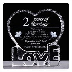 2 year anniversary gifts - Crystal sculpture keepsake