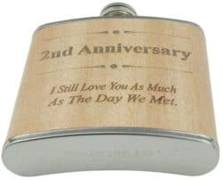 2 year anniversary gifts - Hip flask