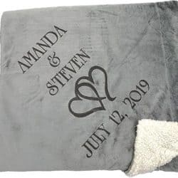 2 year anniversary gifts - Personalized couple blanket