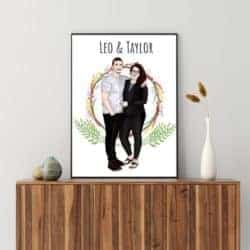 Birthday Gift Ideas For Girlfriend That Can Be For Valentine's - Custom couple portrait illustration