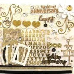 DIY 50th wedding anniversary gifts - DIY Golden Anniversary Mini Scrapbook