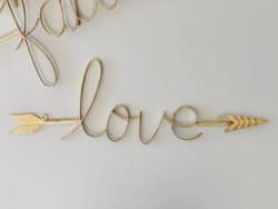 DIY 50th wedding anniversary gifts - Inspirational LOVE Metal Arrows