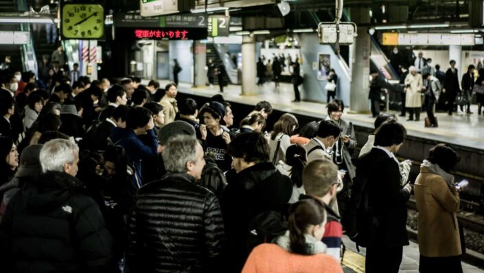 Crowded subway