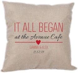 best 50th wedding anniversary gifts - It All Began Personalized Pillow