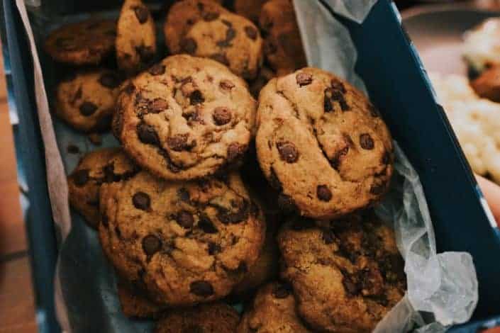 freshly baked delicious cookies