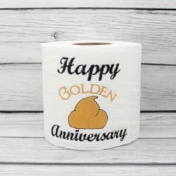 Happy Golden Anniversary Embroidered Toilet Paper