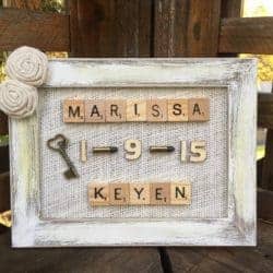 small 50th wedding anniversary gifts - Wedding Anniversary Scrabble Frame Board