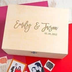 thoughtful 50th wedding anniversary gifts - Couple's Keepsake Box