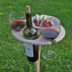 thoughtful 50th wedding anniversary gifts - Personalized Wine Folding Table