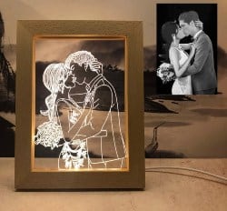 Custom Wooden Photo Frame LED Night Lamp (1)