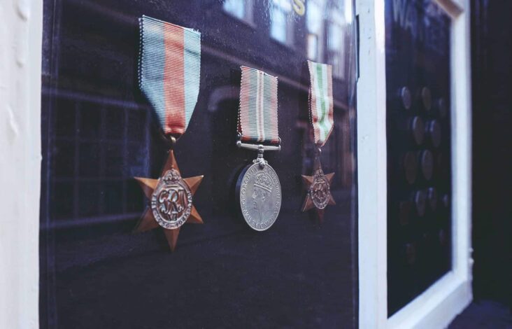 medals on display