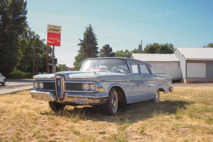 old car in field