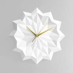 White origami wall clock (1)
