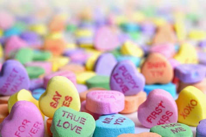 15. Which candy company is known as the producer of _conversation hearts__