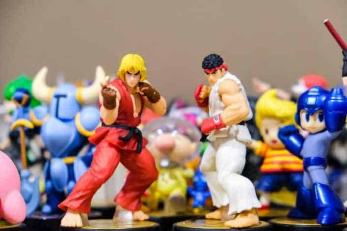 street fighter ken and ryu figurines