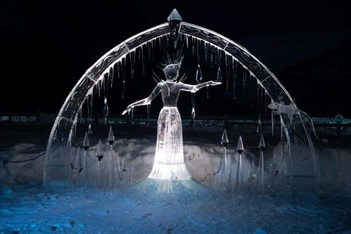 Ice sculpture of a queen