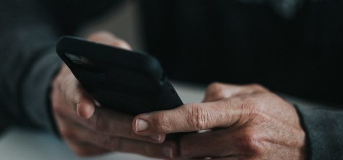 person holding a cellphone