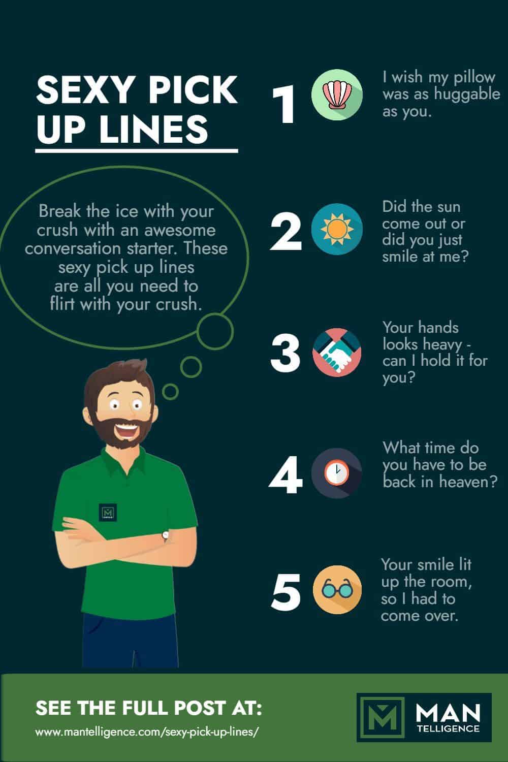 Sexy pick up lines - Infographic