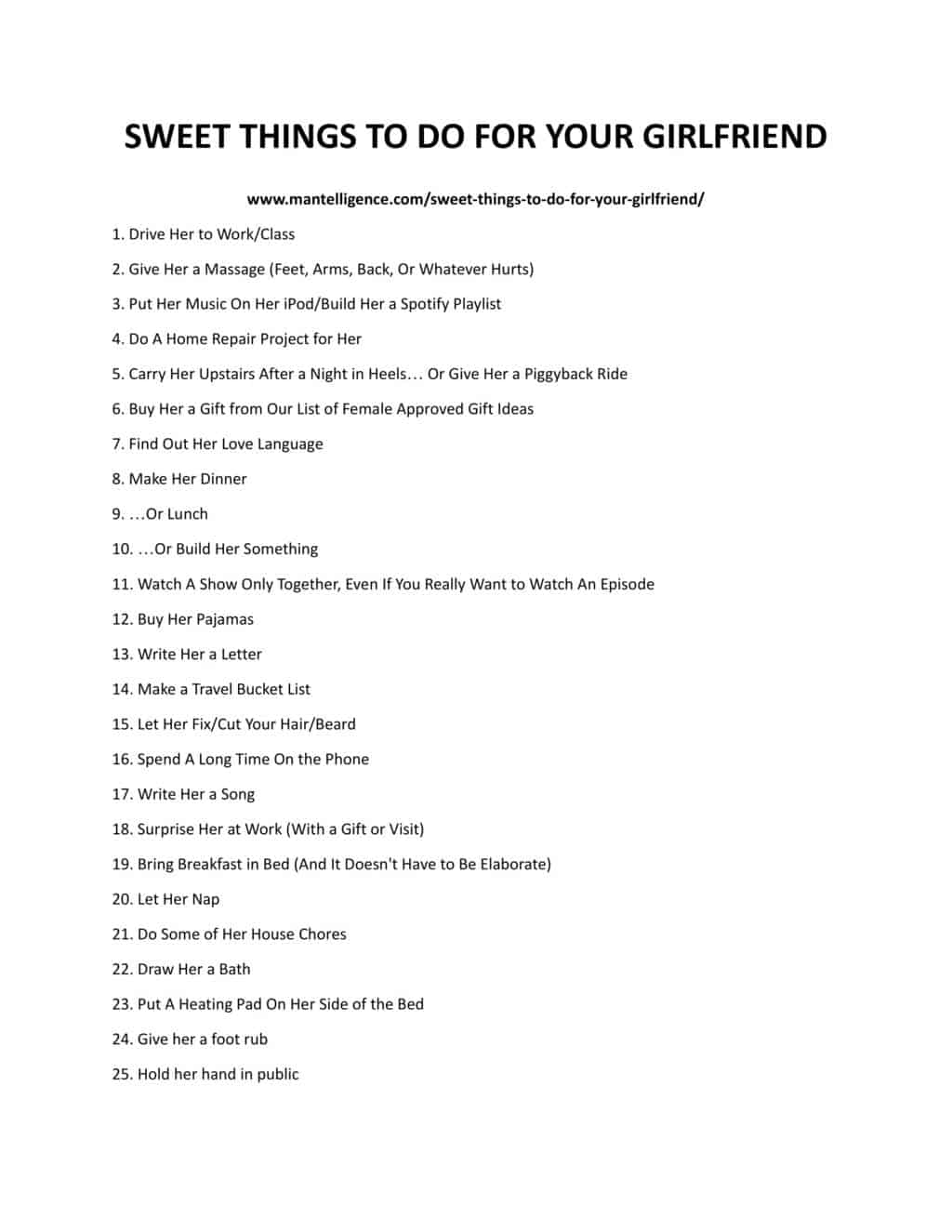A downloadable list of things to do for your girlfriend