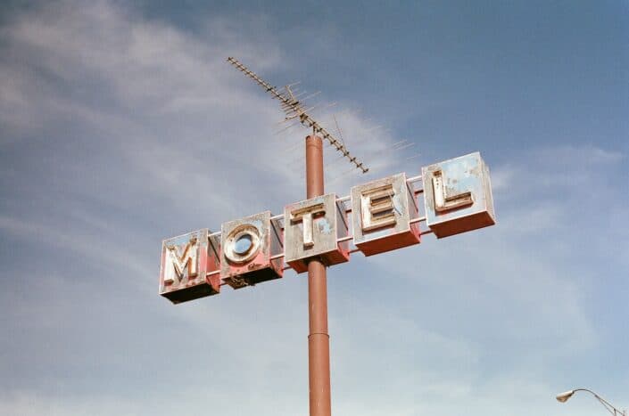 Motel signage.