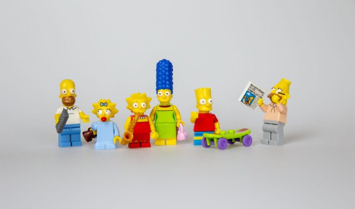 Simpsons lego action figures.
