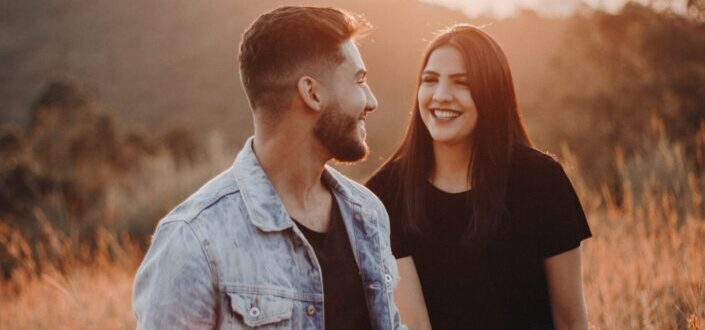 couple smiling to each other