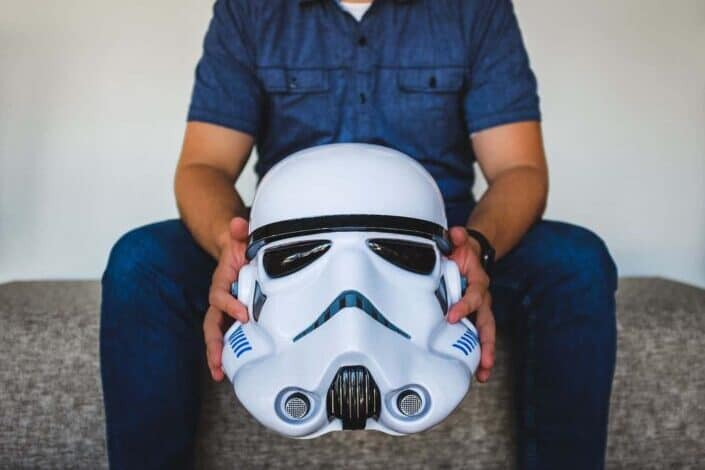 Cool white Darth Vader mask