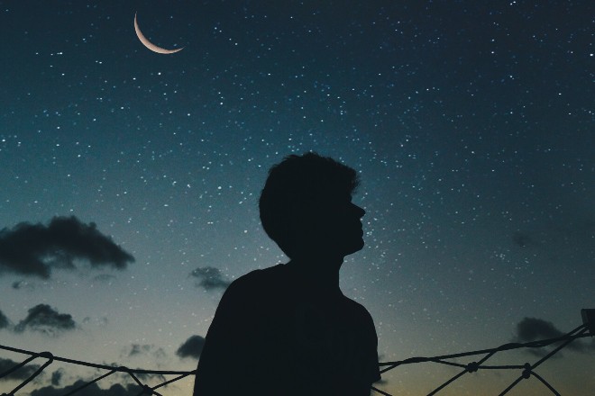 Silhouette Of Man During Nighttime - space trivia