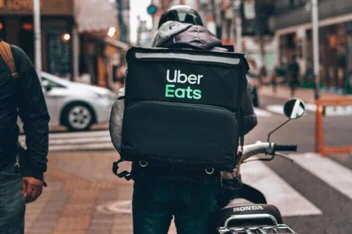 Uber Eats rider in Hiroshima city