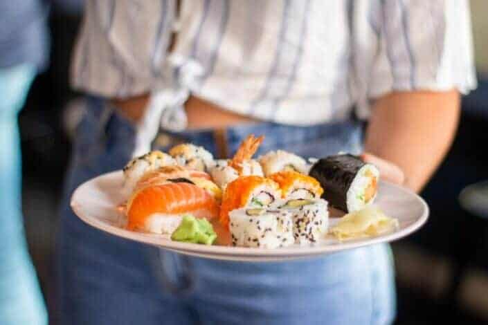 plate of sushi