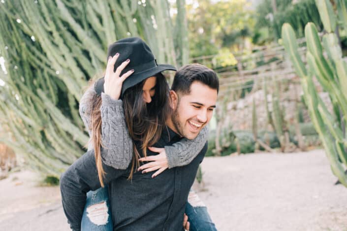 woman being carried by her man