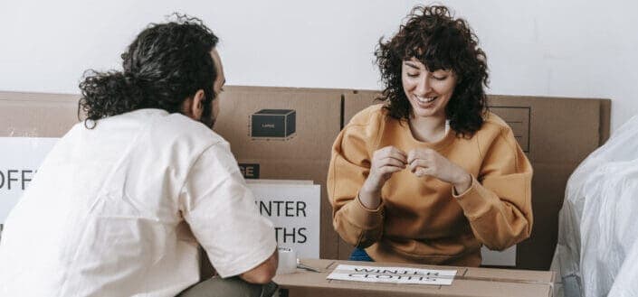 couple enjoying their time while working