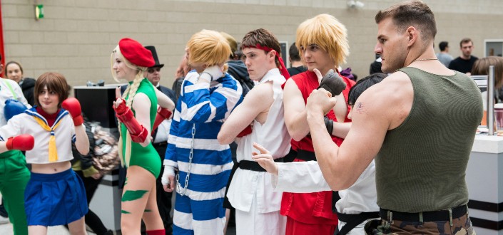 street fighter cosplayers