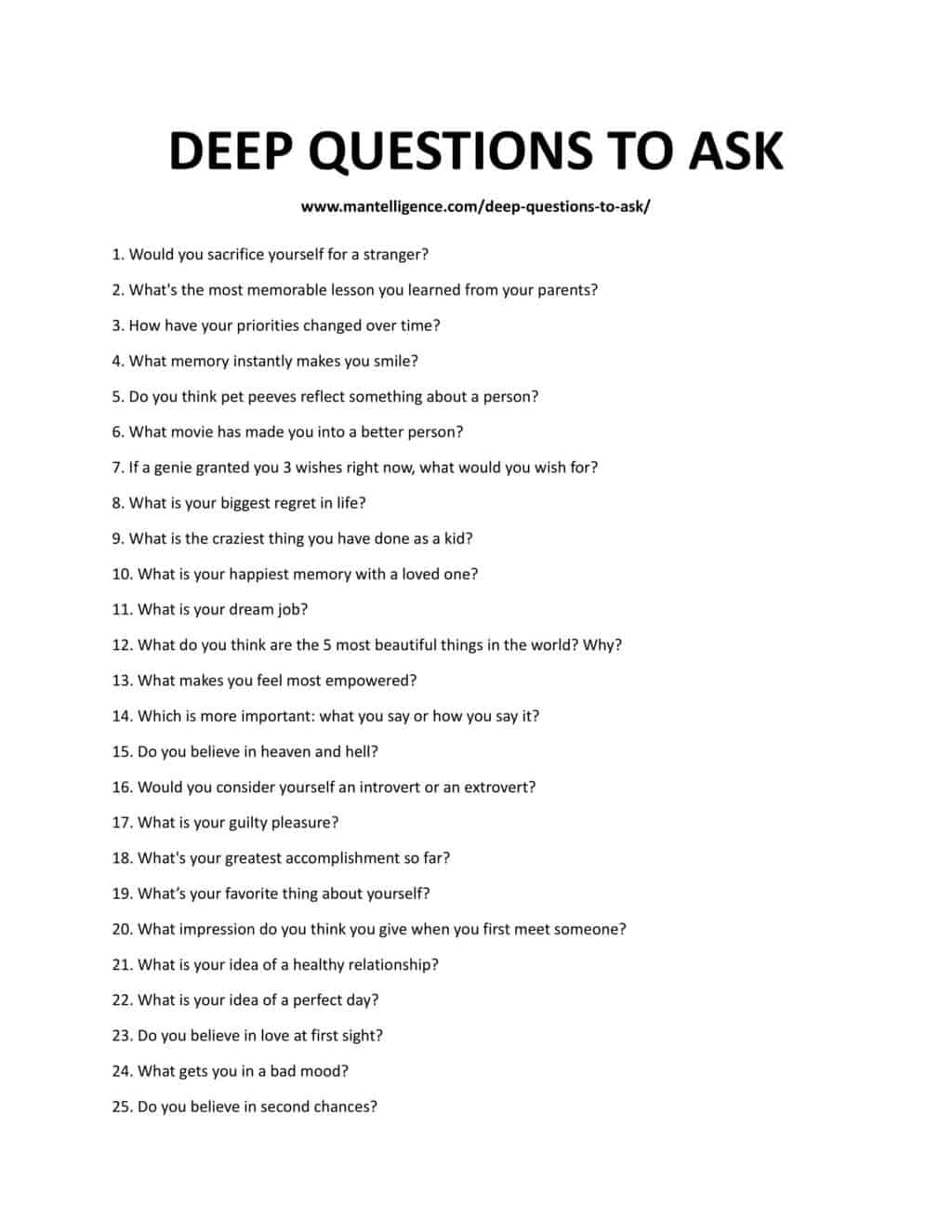 77 Deep Questions to Ask - Best Way To Know Them Deeper Quickly