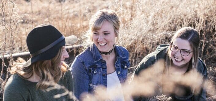 female friends having a fun conversations