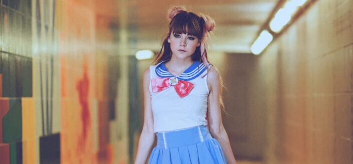 cosplayer dressing up as sailor moon