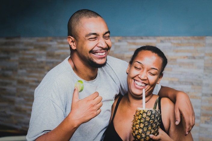 siblings laughing together