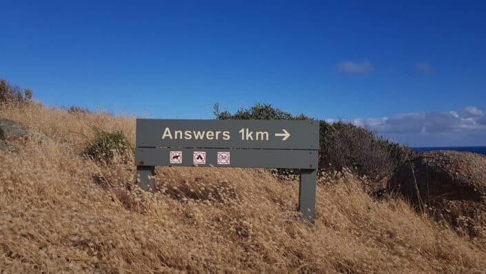 Answers signage