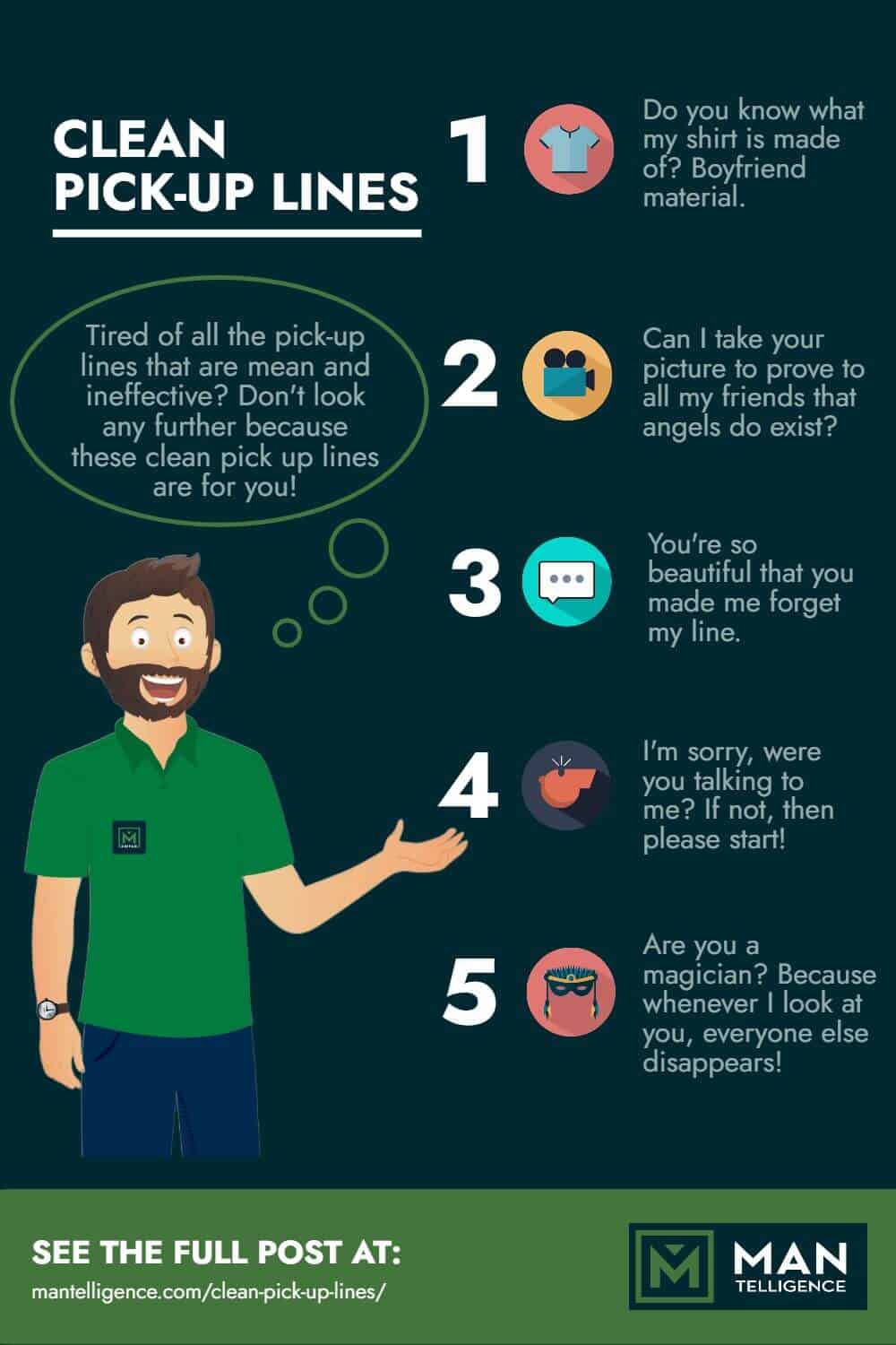 Clean Pick Up Lines - infographic