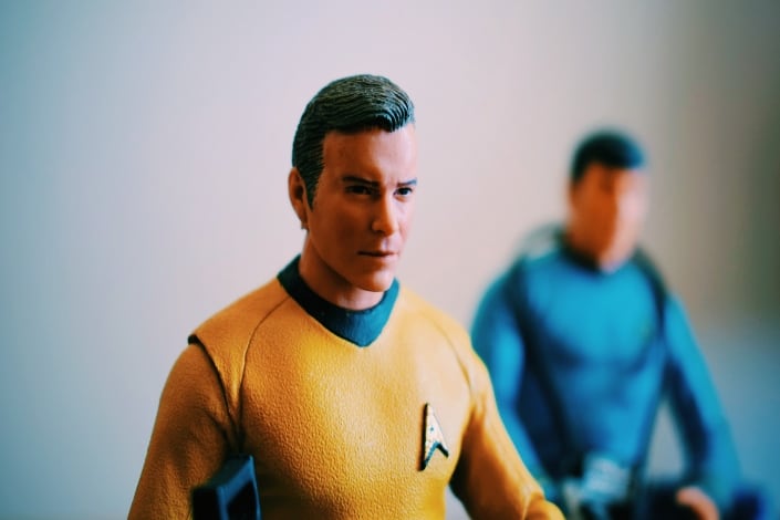 Action figure of Star Trek character