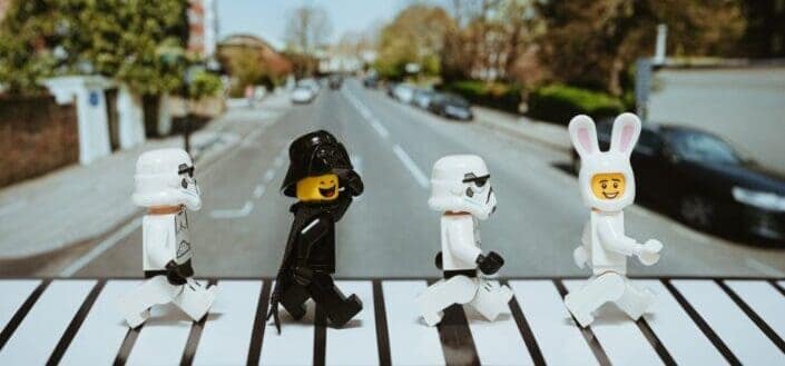 lego star wars walking on abbey road