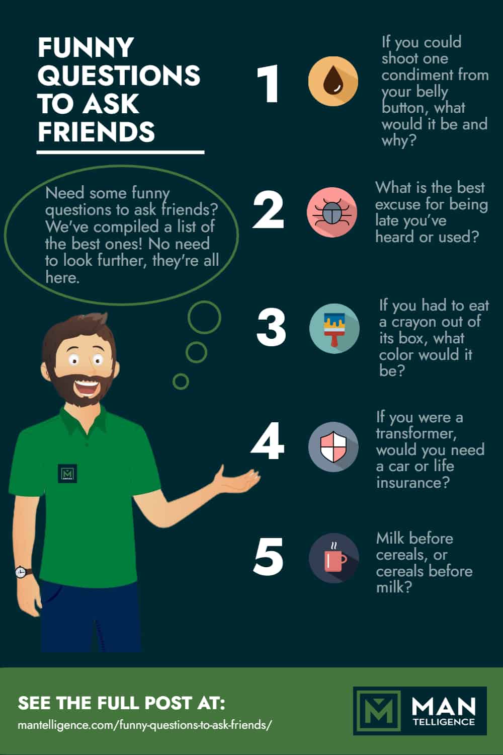 Infographic - Funny Questions To Ask Friends