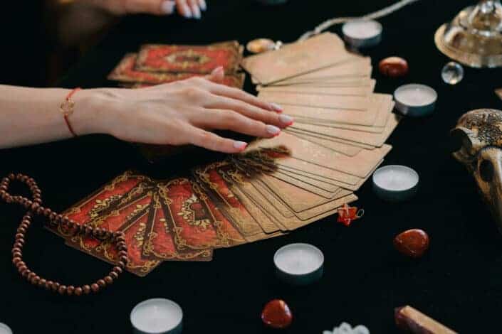 fortune telling by divination cards and crystals